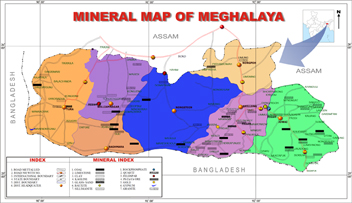 Mineral Map of Meghalaya